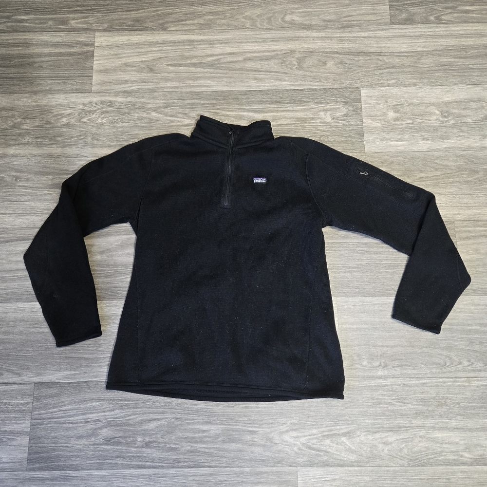 Patagonia 1/4 Zip Better Sweater Womens Extra Large Black Fleece Pullover